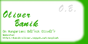 oliver banik business card